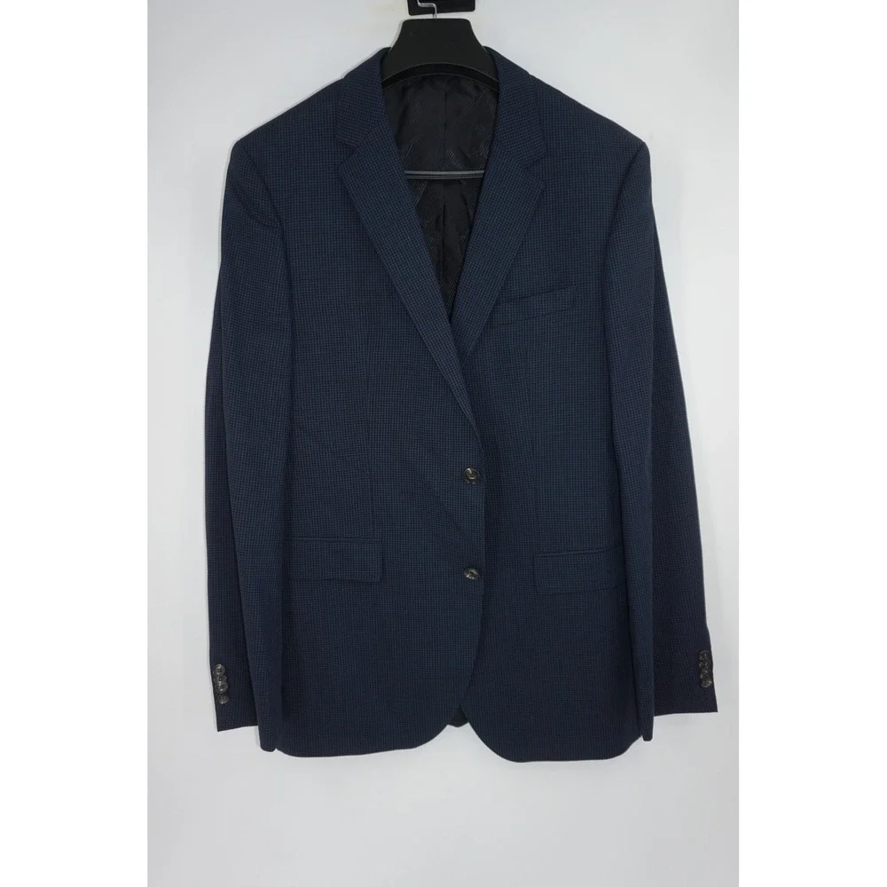 Boss Hugo Boss 2-Button Sport Coat Blazer Blue Check The‎ James3 42L